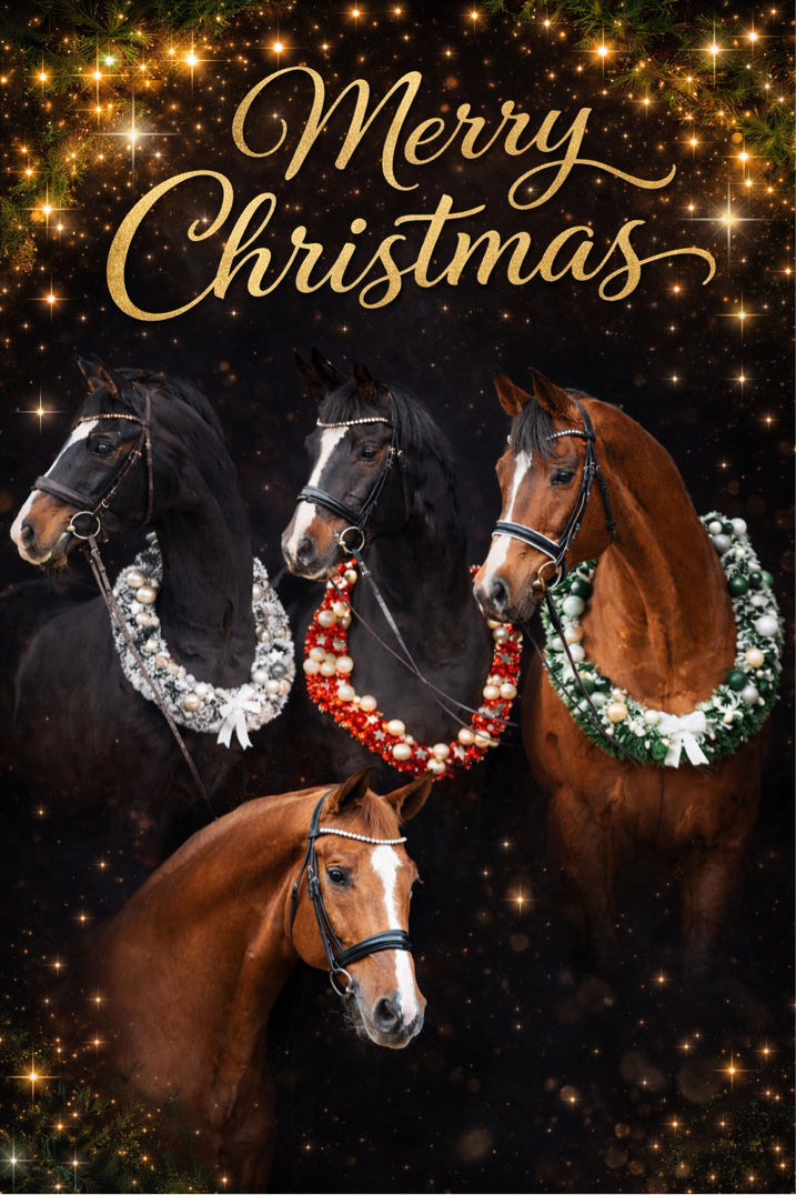 Merry Chistmas 2025 - Trakehner Gest�t H�melschenburg  - Foto: Beate Langels