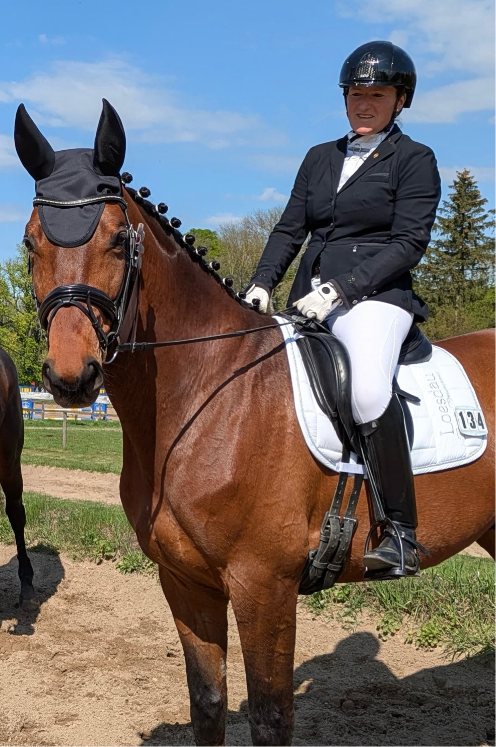 Iris und Saltazio v. High Motion 2. Platz Dressurpferdeprfung in Harbarnsen 2025 - Fotos Sabine Beyer